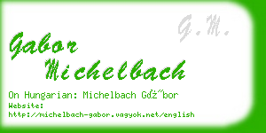 gabor michelbach business card